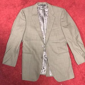 Olive/Grey Microplaid Suit 41L/35W Suit “42 Slim”